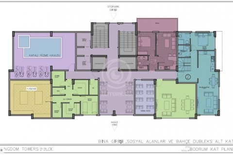 آپارتمان در در KINGDOM TOWERS (Аланья, Турция) Alanya ، امارات متحده عربی 2 خوابه ، 105 متر مربع.  شماره 56167 - 26