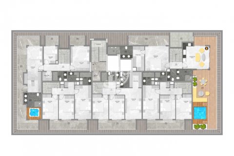 آپارتمان در Tosmur،  Alanya ، امارات متحده عربی 1 خوابه ، 58 متر مربع.  شماره 61173 - 30