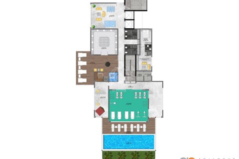 مجتمع مسکونی در  Alanya ، امارات متحده عربی 53 متر مربع.  شماره 56121 - 27