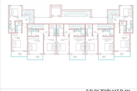 آپارتمان در Kargicak،  Alanya ، امارات متحده عربی 1 خوابه ، 55 متر مربع.  شماره 62035 - 21