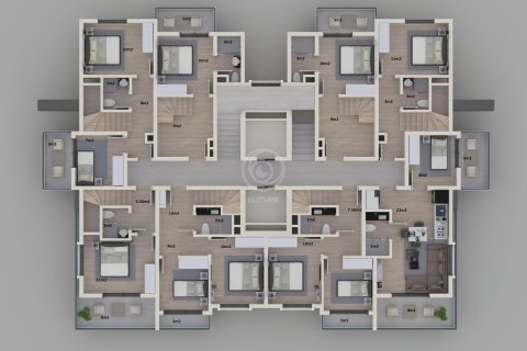 آپارتمان در در Elsa Sea Suit Residence (Газипаша, Турция) Gazipasa ، امارات متحده عربی 2 خوابه ، 85 متر مربع.  شماره 59627 - 14