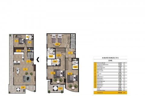 مجتمع مسکونی در  Alanya ، امارات متحده عربی 60 متر مربع.  شماره 55943 - 26