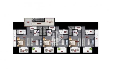 آپارتمان در  Alanya ، امارات متحده عربی 3 خوابه ، 120 متر مربع.  شماره 59346 - 14
