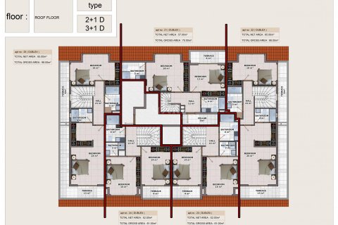 آپارتمان در در Residential complex in the area of ​​Mahmutlar is located just 200 meters from the pool Alanya ، امارات متحده عربی 2 خوابه ، 125 متر مربع.  شماره 58719 - 16