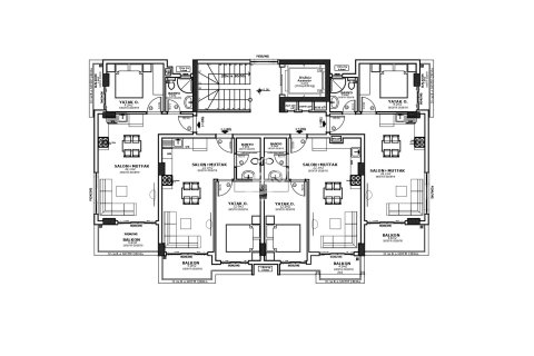 آپارتمان در  Oba ، امارات متحده عربی 1 خوابه ، 120 متر مربع.  شماره 55163 - 21