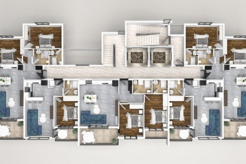 آپارتمان در در ЖК SAPPHIRE RESIDENCE OBA (Аланья, Турция) Alanya ، امارات متحده عربی 2 خوابه ، 165 متر مربع.  شماره 58293 - 18