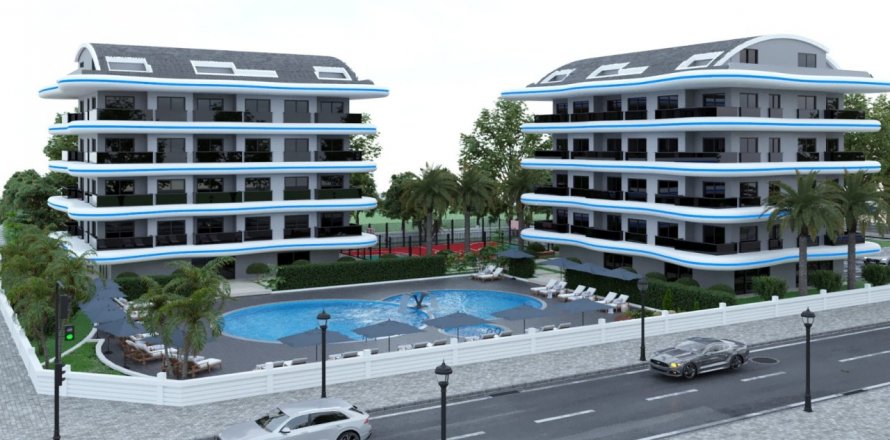آپارتمان در  Alanya ، امارات متحده عربی 1 خوابه ، 47 متر مربع.  شماره 58819