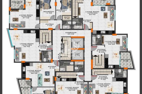 آپارتمان در  Mahmutlar ، امارات متحده عربی 1 خوابه ، 55 متر مربع.  شماره 61604 - 29
