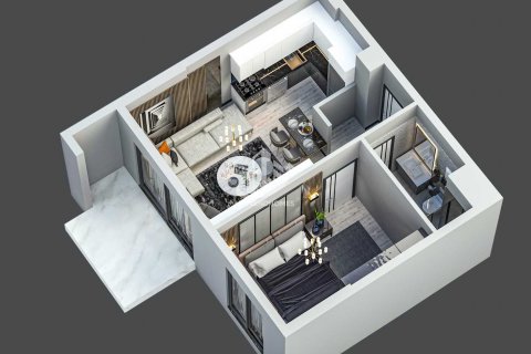 آپارتمان در  Oba ، امارات متحده عربی 1 خوابه ، 52 متر مربع.  شماره 55318 - 29