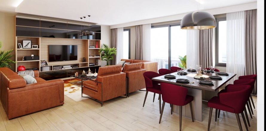 آپارتمان در در Semt Yenikoy Mersin ، امارات متحده عربی 3 خوابه ، 204 متر مربع.  شماره 60333