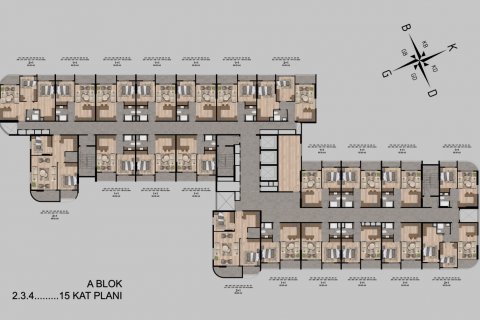 آپارتمان در  Mersin ، امارات متحده عربی 1 خوابه ، 70 متر مربع.  شماره 63542 - 9
