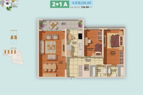 آپارتمان در  Istanbul ، امارات متحده عربی 2 خوابه ، 126 متر مربع.  شماره 64785 - 20