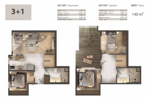 آپارتمان در  Istanbul ، امارات متحده عربی 3 خوابه ، 140 متر مربع.  شماره 62744 - 20