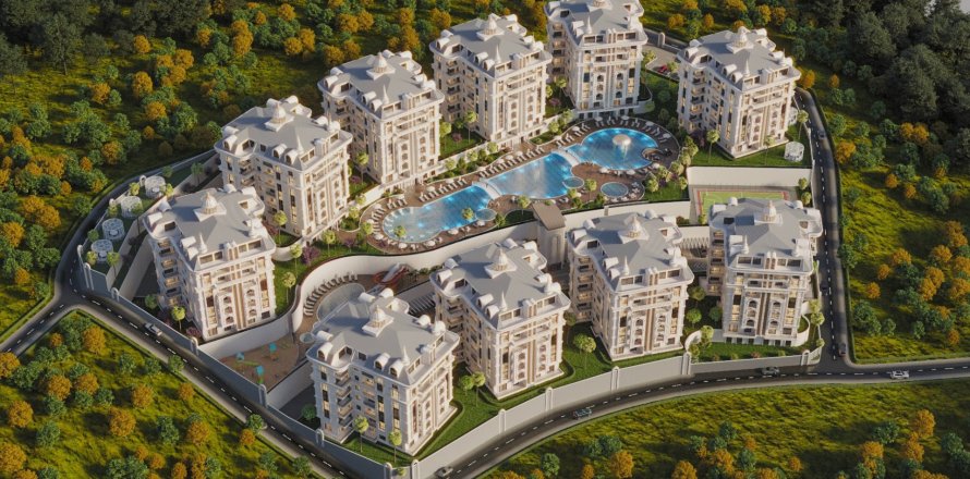 آپارتمان در  Alanya ، امارات متحده عربی 1 خوابه ، 58 متر مربع.  شماره 63690
