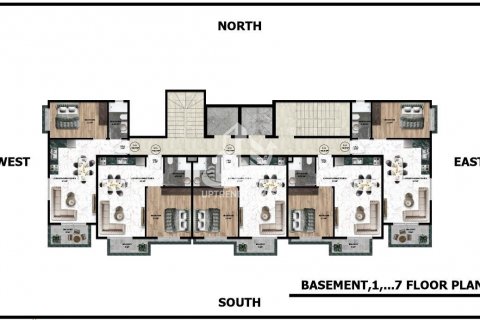 آپارتمان در  Avsallar ، امارات متحده عربی 1 خوابه ، 53 متر مربع.  شماره 63727 - 26