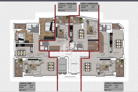آپارتمان در  Mahmutlar ، امارات متحده عربی 1 خوابه ، 44 متر مربع.  شماره 64348 - 23