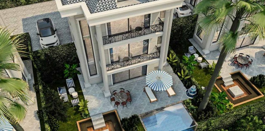 آپارتمان در در Elite Sun Villas Garden Alanya ، امارات متحده عربی 1 خوابه ، 55 متر مربع.  شماره 62711