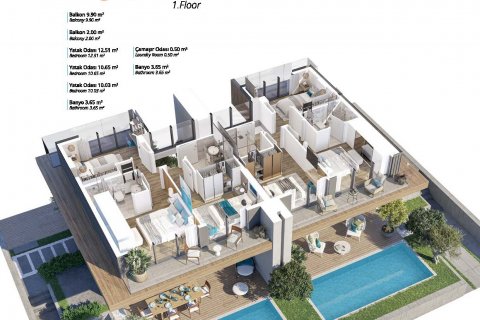 ویلا در  Bodrum ، امارات متحده عربی 4 خوابه ، 160 متر مربع.  شماره 64619 - 2