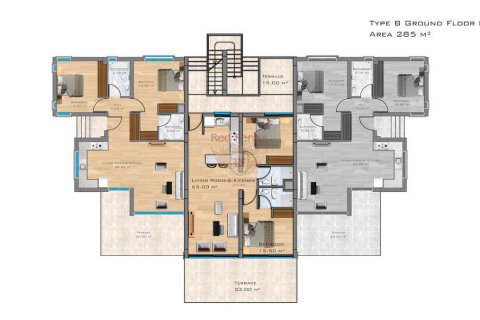 آپارتمان در  Girne ، امارات متحده عربی 2 خوابه ، 90 متر مربع.  شماره 64708 - 16