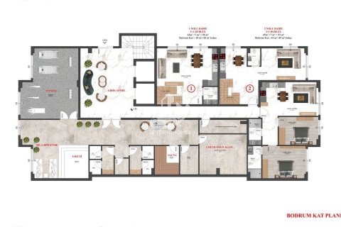 آپارتمان در  Alanya ، امارات متحده عربی 1 خوابه ، 50 متر مربع.  شماره 62757 - 27