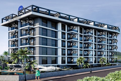 آپارتمان در Kargicak،  Alanya ، امارات متحده عربی 1 خوابه ، 68 متر مربع.  شماره 63540 - 1