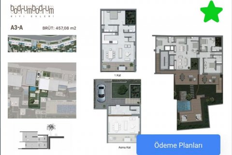 آپارتمان در  Bodrum ، امارات متحده عربی 2 خوابه ، 190 متر مربع.  شماره 63650 - 17