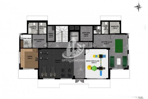 آپارتمان در  Alanya ، امارات متحده عربی 1 خوابه ، 56 متر مربع.  شماره 63274 - 25