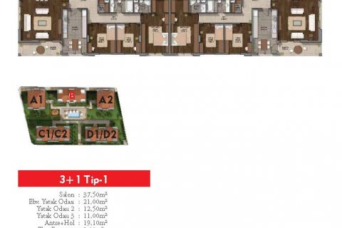 آپارتمان در  Istanbul ، امارات متحده عربی 3 خوابه ، 169 متر مربع.  شماره 64780 - 26