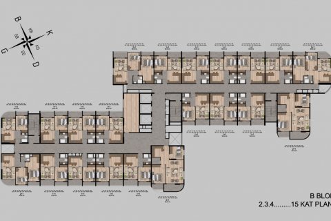 آپارتمان در  Mersin ، امارات متحده عربی 1 خوابه ، 70 متر مربع.  شماره 63542 - 10
