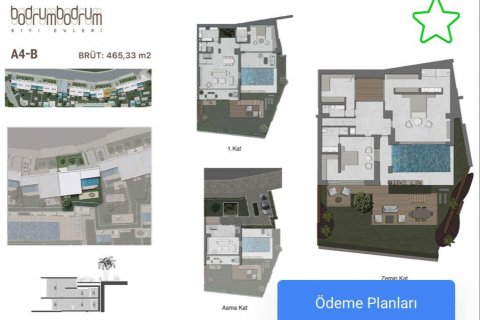 آپارتمان در  Bodrum ، امارات متحده عربی 2 خوابه ، 190 متر مربع.  شماره 63650 - 22