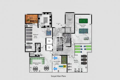 آپارتمان در Demirtas،  Alanya ، امارات متحده عربی 1 خوابه ، 53 متر مربع.  شماره 63560 - 27