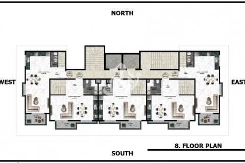 آپارتمان در  Avsallar ، امارات متحده عربی 1 خوابه ، 53 متر مربع.  شماره 63727 - 27