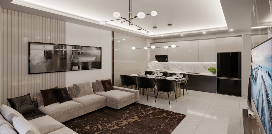آپارتمان در  Alanya ، امارات متحده عربی 1 خوابه ، 62 متر مربع.  شماره 71957