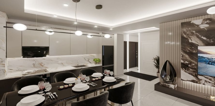 آپارتمان در در Veluxe Residence &#8212; резиденция отельной концепции с инфраструктурой отдыха и СПА Alanya ، امارات متحده عربی 2 خوابه ، 124 متر مربع.  شماره 71959