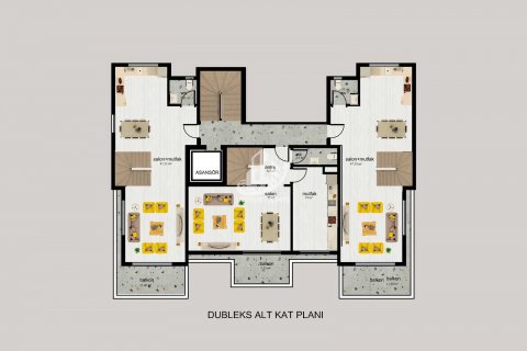 آپارتمان در  Avsallar ، امارات متحده عربی 1 خوابه ، 66 متر مربع.  شماره 70496 - 25