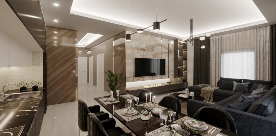 آپارتمان در در Oba Flora Garden II Oba ، امارات متحده عربی 2 خوابه ، 100 متر مربع.  شماره 71949