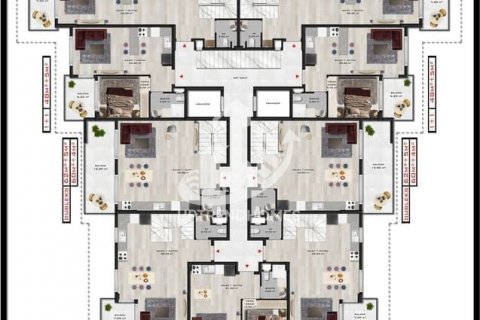 آپارتمان در Kargicak،  Alanya ، امارات متحده عربی 1 خوابه ، 53 متر مربع.  شماره 69703 - 17