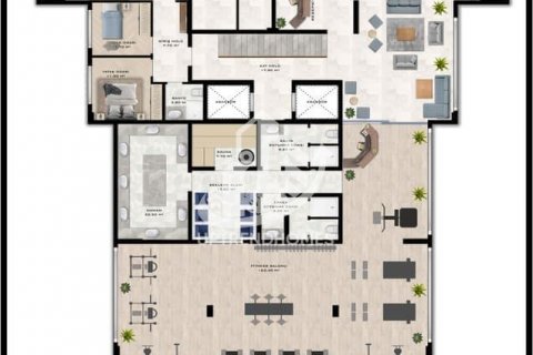 آپارتمان در Kargicak،  Alanya ، امارات متحده عربی 1 خوابه ، 53 متر مربع.  شماره 69703 - 14
