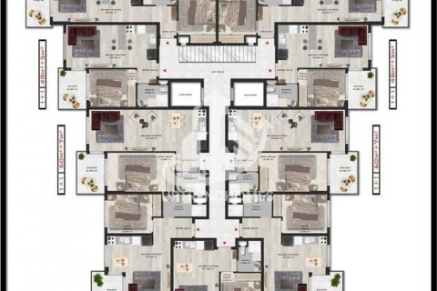 آپارتمان در Kargicak،  Alanya ، امارات متحده عربی 1 خوابه ، 53 متر مربع.  شماره 69703 - 16