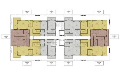 آپارتمان در  Mahmutlar ، امارات متحده عربی 1 خوابه ، 50 متر مربع.  شماره 69702 - 14