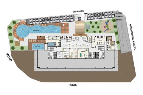 آپارتمان در  Mahmutlar ، امارات متحده عربی 1 خوابه ، 47 متر مربع.  شماره 67630 - 21