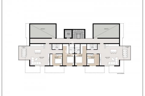 آپارتمان در  Alanya ، امارات متحده عربی 2 خوابه ، 79 متر مربع.  شماره 68022 - 7