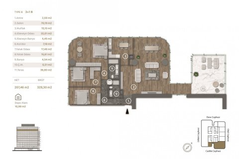 آپارتمان در  Istanbul ، امارات متحده عربی 3 خوابه ، 329 متر مربع.  شماره 67753 - 10