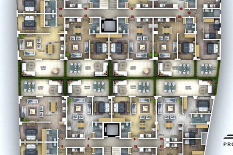 آپارتمان در  Fethiye ، امارات متحده عربی 2 خوابه ، 72 متر مربع.  شماره 70141 - 6