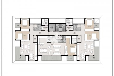 آپارتمان در  Alanya ، امارات متحده عربی 2 خوابه ، 79 متر مربع.  شماره 68022 - 9