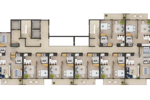 مجتمع مسکونی در  Mersin ، امارات متحده عربی 77 متر مربع.  شماره 69996 - 23