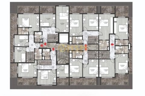آپارتمان در  Alanya ، امارات متحده عربی 1 خوابه ، 48 متر مربع.  شماره 70399 - 17