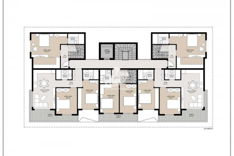 آپارتمان در  Alanya ، امارات متحده عربی 2 خوابه ، 79 متر مربع.  شماره 68022 - 10
