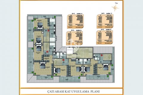 آپارتمان در  Alanya ، امارات متحده عربی 1 خوابه ، 47 متر مربع.  شماره 68360 - 24