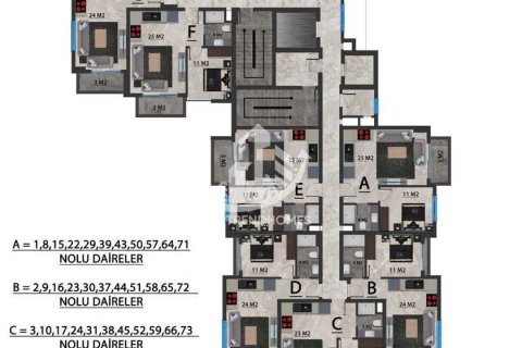 آپارتمان در  Mahmutlar ، امارات متحده عربی 1 خوابه ، 42 متر مربع.  شماره 71868 - 26